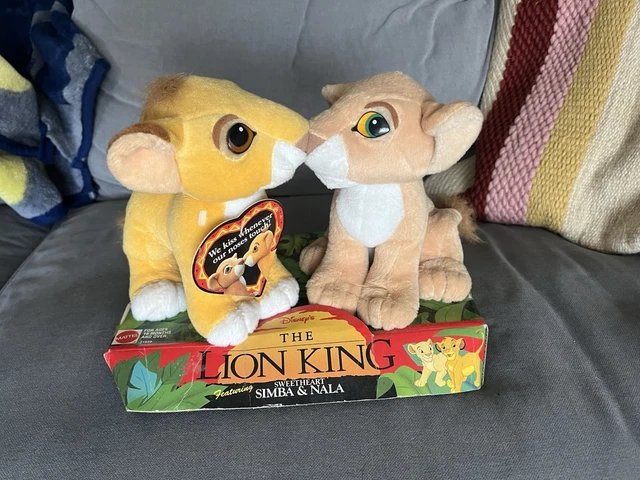 THE LION KING Kissing Simba And Nala Plush 1993 Vtg Original Disney 54 THE LION KING Kissing Simba And Nala Plush 1993 Vtg Original Disney 54