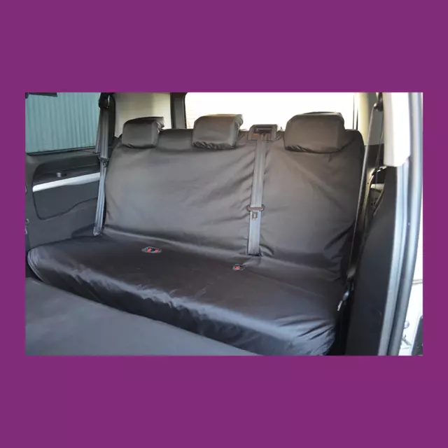 Citroen Dispatch 2016+ Tailored Waterproof Minibus Rear Bench Black Seat Covers