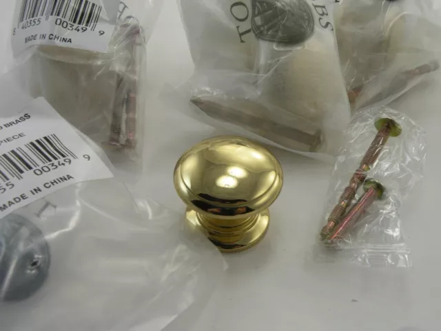 LOT 4 Top Knobs M349 Ray 1-1/4 Inch Mushroom Cabinet Knob Polished Brass