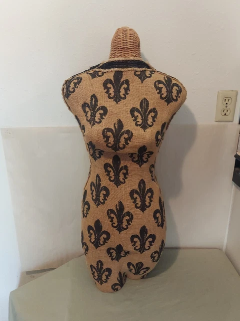 Vintage Wicker Female Torso Mannequin 36" tall