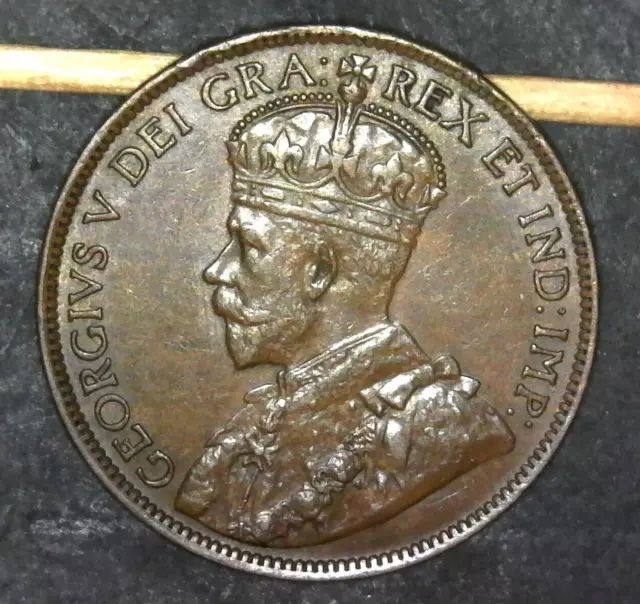 Xf+ 1913 Canada One 1 Cent George V Large Penny Very Nice Clean Coin!!!  00994