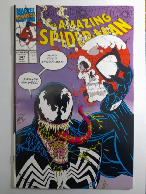 Amazing Spiderman 347 VF+ 1991.Venom by Eric Larsen.Marvel comics