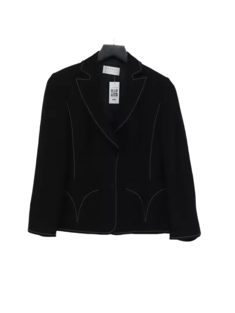 Precis Petite Women's Blazer UK 10 Black Polyester with Other Overcoat