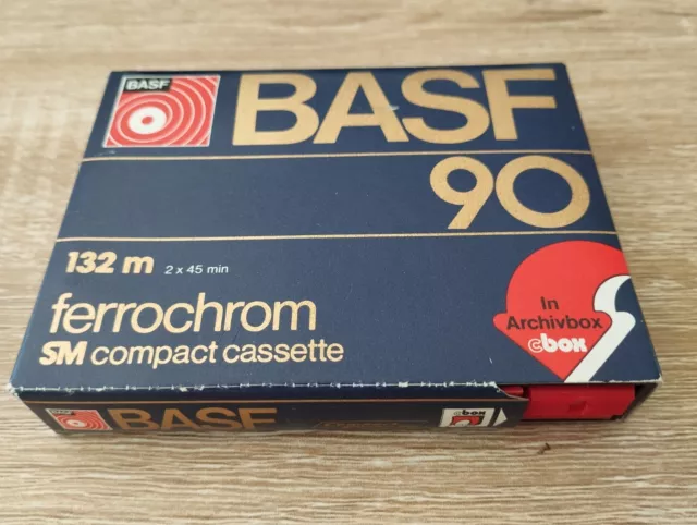 BASF Ferrochrom 90 NEUF Rare Audio Cassette Vierge IEC III Made in Germany