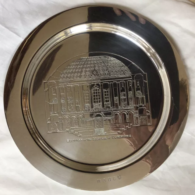 1973 Dublin Solid Silver Commemorative Plate Irish House Of Commons Ltd Ed