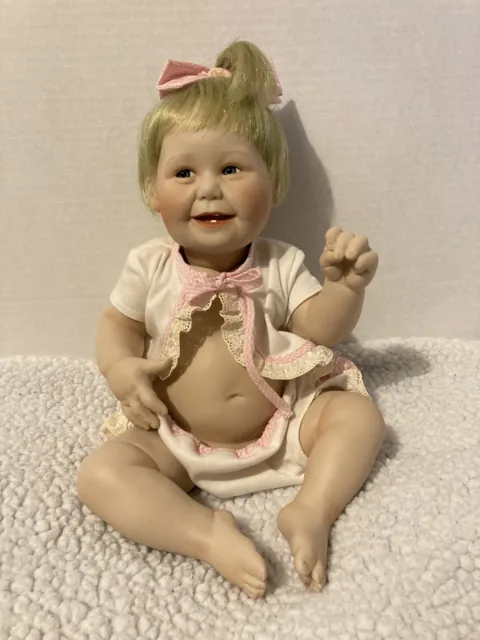 The Ashton Drake Galleries Cute as a Button. 1993 30 Years Old Porcelain Doll!
