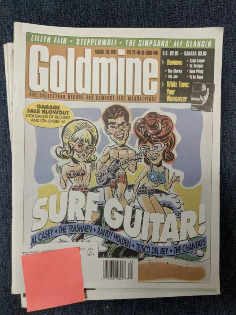 Goldmine Record & CD Collectors Magazine Aug 29 1997 Issue 446: Surf Guitar