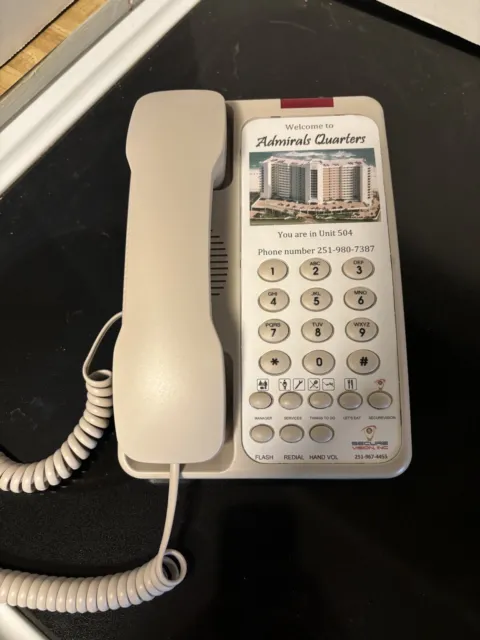 Cetis Teledex Single-Line Guestroom Phone, Model Opal 1005, Ash