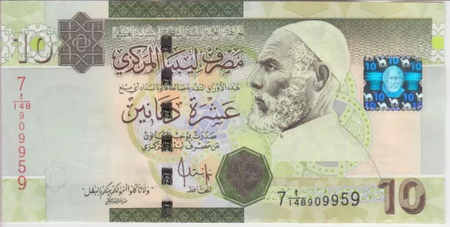 Libya Banknote P.73 10 Dinars 2009 UNC  2001