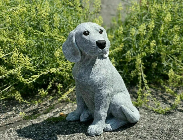 Steinfigur Hund Terrier – Frost- Und Wetterfest Bis -30°C, Massiver Steinguss, Handgearbeitet In Deutschland