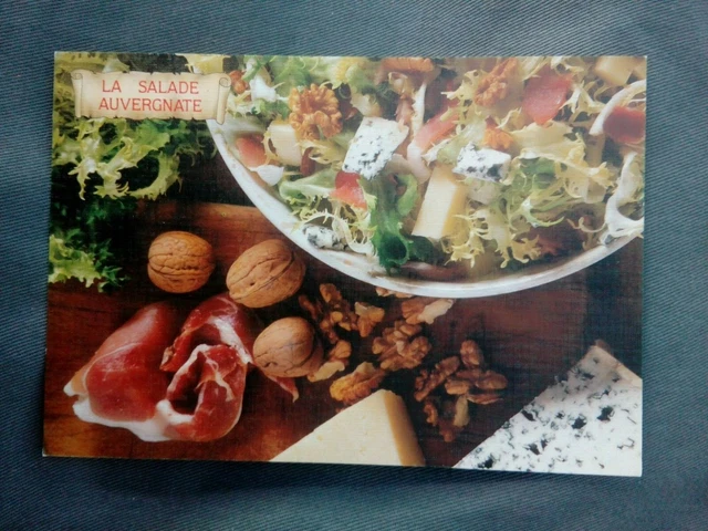 Cpsm Cpm Recette La Salade Auvergnate Photo Damasse Éditions De Luxe Bos