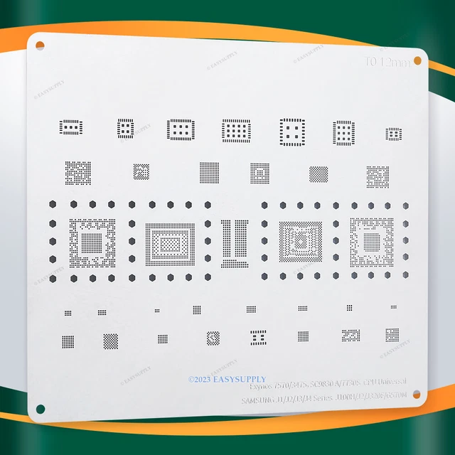 BGA Heated Directly Reballing Template for Samsung J1/J2/J3/J4