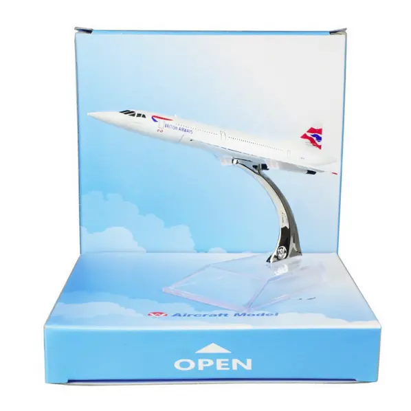 16cm British Airways Concorde BA Metal Plane Model Aircraft London Supersonic UK