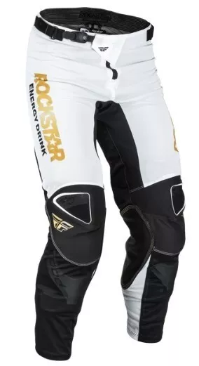 2022 Fly Racing kinetisches Netz Motocross Gear Rockstar weiß schwarz gold Erwachsene 3