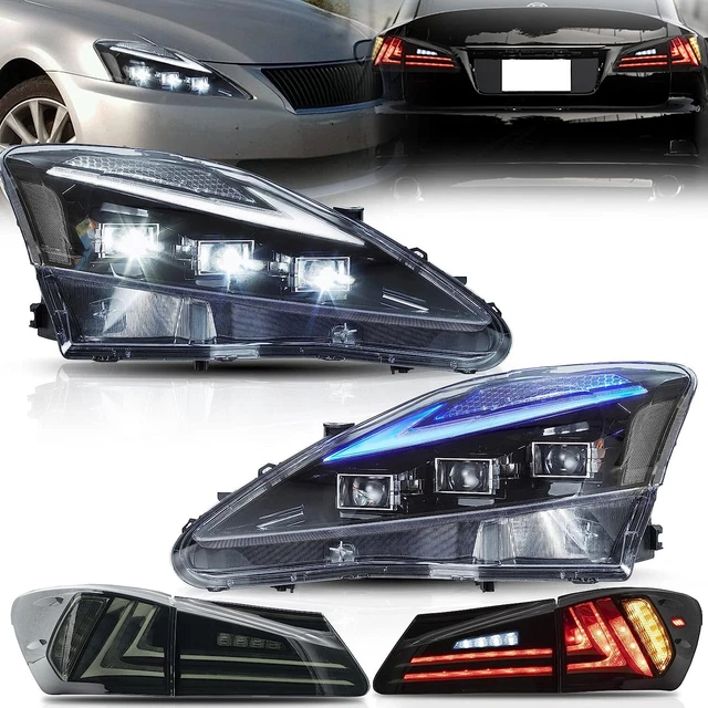 VLAND HEADLIGHTS W/ANIMATION + LED Tail Lights For 20062013 IS250