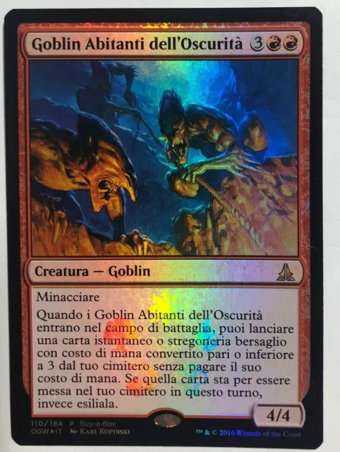 MTG 4x Goblin Abitanti dell'Oscurità / Goblin Dark-Dwellers - FOIL BaB Promo ITA