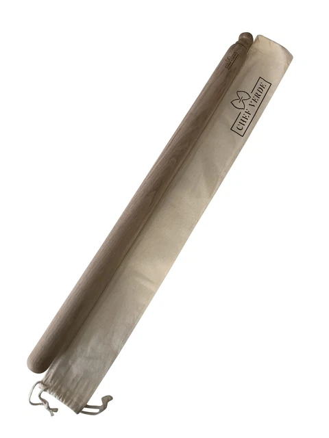 Chef Verde Mattarello - Alfiler rodante de pasta artesanal de 80 cm con cuchillo decorativo...