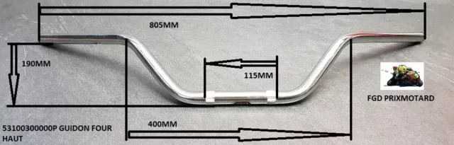 Honda Cb 750 Four Guidon Acier Chrome Haut Us 3