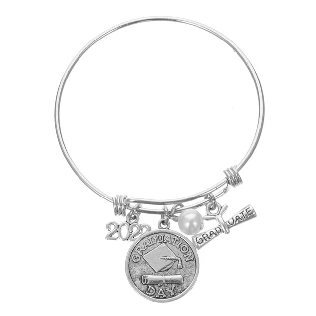 Abschluss Saison Armband Rostfreier Stahl Armband Mit Abschlussmotiv Silver