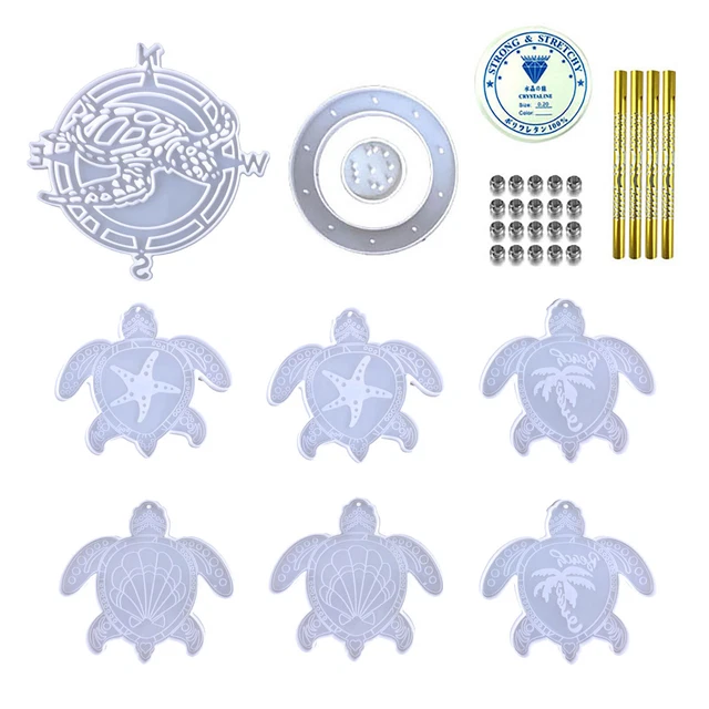 Turtle Wind Chime Molds - Reusable Turtle Shaped Silicone Molds for DIY Gifts FS