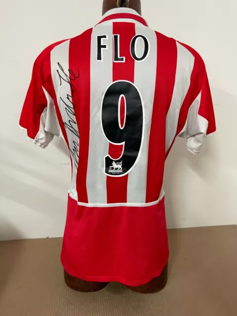 Maglia Sunderland Flo Shirt Jersey No Match Worn Vintage 02/03 Signed Coa