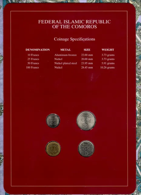 Coin Sets of All Nations Comoros Islands 1977 - 1994 UNC 2