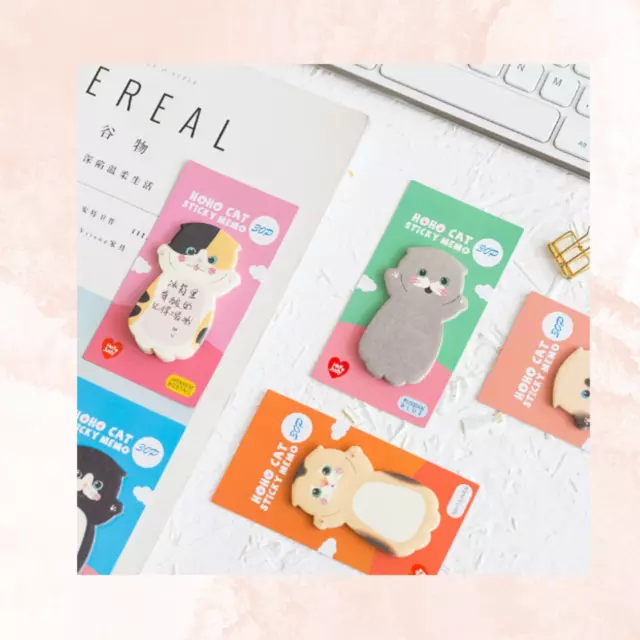 UK Cat Sticky Notes Memo Pad Cute Kawaii Cartoon Korean Stationary Supplies Gift 3