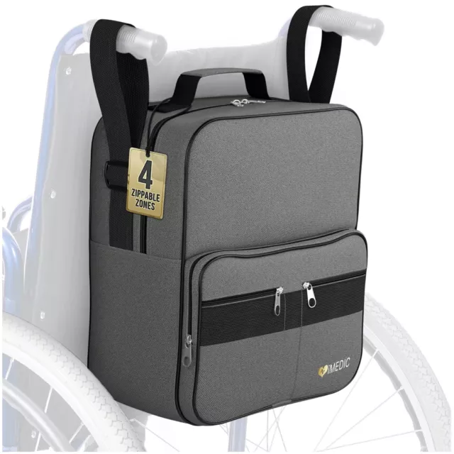 Wheelchair Bag Large Side Under Seat Storage Shopping Armrest Backpack Travel UK