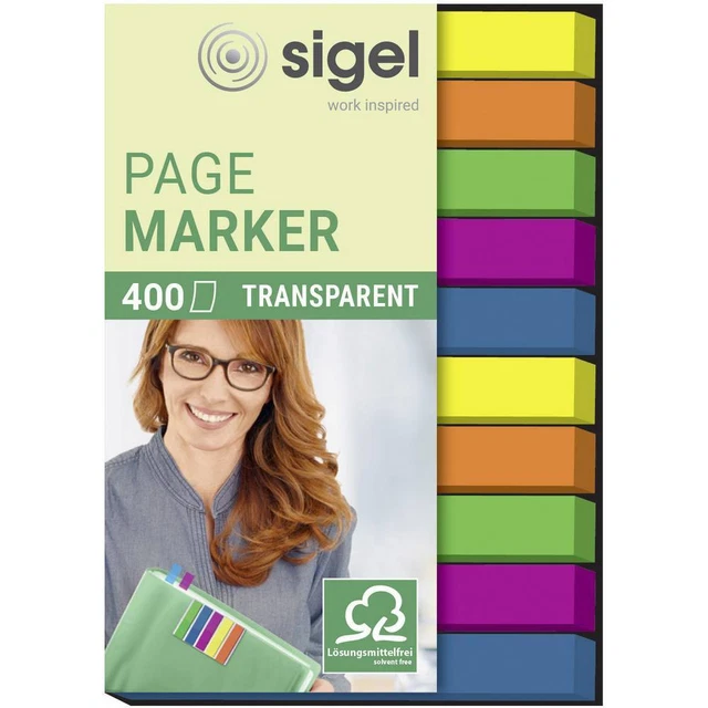 Sigel Haftmarker HN617 400 St./Pack. Grün, Blau, Violett, Gelb, Orange