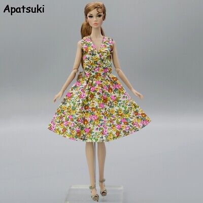 1/6 Summer Flower Dress For 11.5" Doll Gown Outfits Party Dress Fashion Clothes