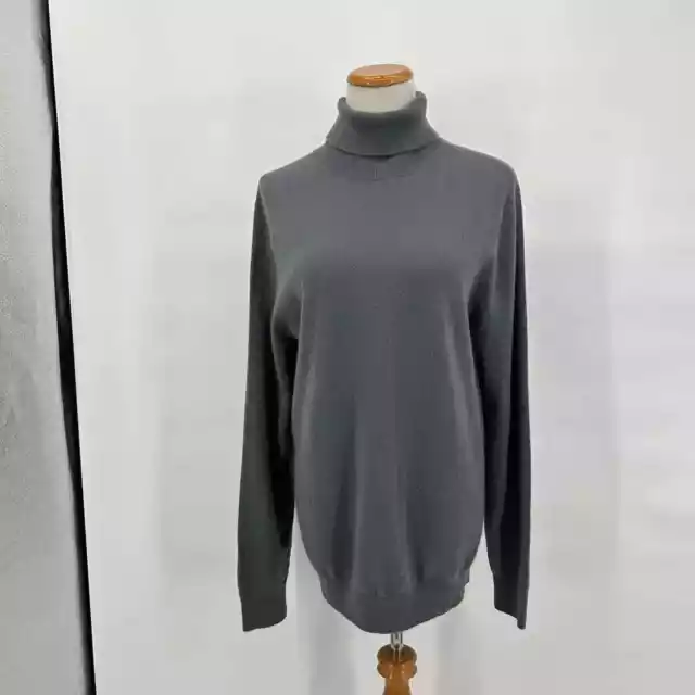 NWT Gobi Cashmere Turtleneck Sweater Neutral Gray Women's Large