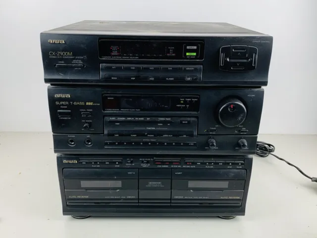 Aiwa CX-Z900MZ Ricevitore stereo doppia cassetta AM FM #JB122