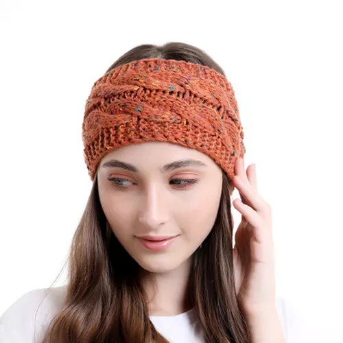 Women Ladies Winter Crochet Knit Knitted Soft Hat Headband Headwrap Ear Band 3