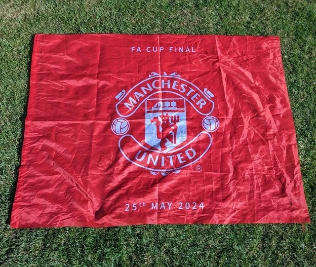 MANCHESTER UNITED 2024 FA Cup Final Flag Red Wembley Stadium £24.99