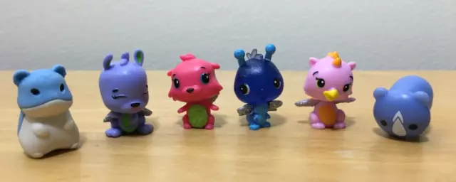 Lot of 6 - Hatchimals CollEGGtibles - 4 with Glitter Wings, excellent cond.