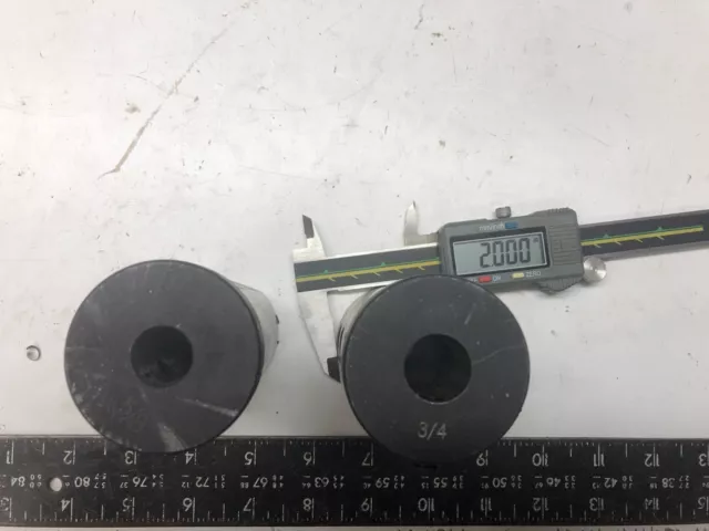 2 Lot - 2" Sleeves 3/4" and 5/8" Tool Holders CNC Lathe Turret Block Reducers
