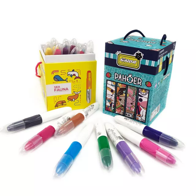 12/24pc Childrens Bath Time Crayons Creative Safe Fun Draw Learn Set Educational