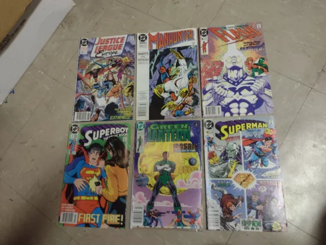 DC Comics Lot Of (6) Comic Books Superman Green Lantern Flash