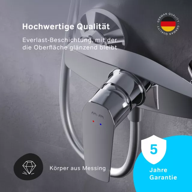 Duscharmatur Brause Armatur Dusche Wasserhahn Mischbatterie Einhebelmischer 2