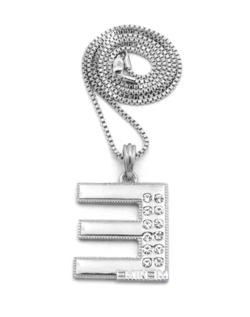 NEW EMINEM PENDANT & 24" 2mm BOX CHAIN*