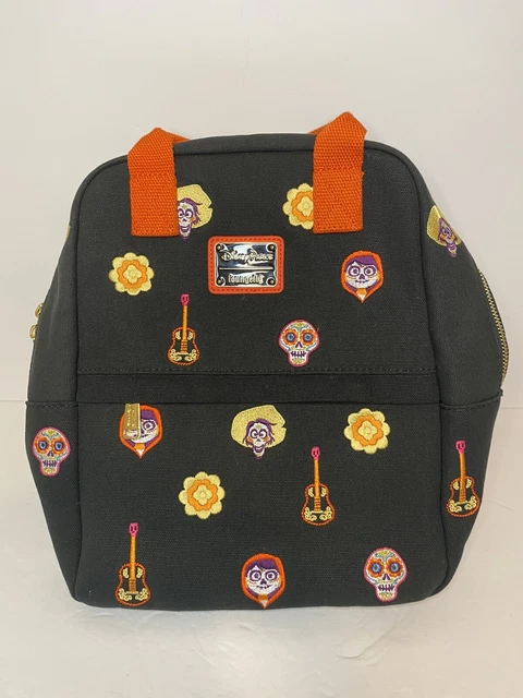 Disney Parks Coco Canvas Mini Backpack Sugar Skull Hector Miguel Pixar  - EUC