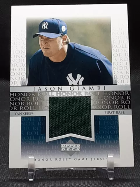 Jason Giambi 2002 Upper Deck Honor Roll Game-Used Jersey Yankees