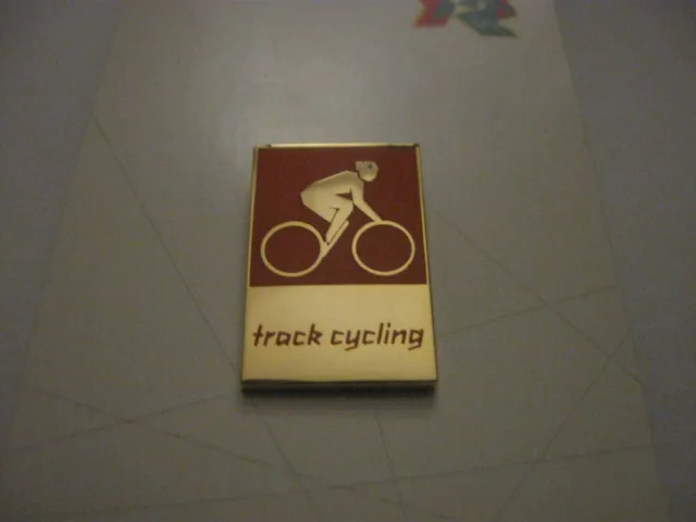 Rare Old 2012 Olympic Games Track Cycling (1) Enamel Press Pin Badge On Card