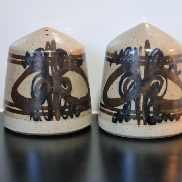 Vintage Christine Ball Myoora Pottery Salt And Pepper Shakers Australian