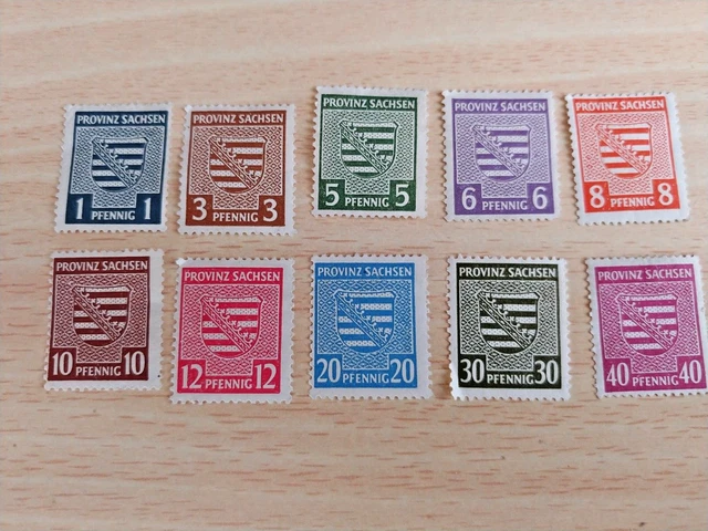 Briefmarken SBZ Provinz Sachsen postfrisch 73-84  80 u,82 fehlen