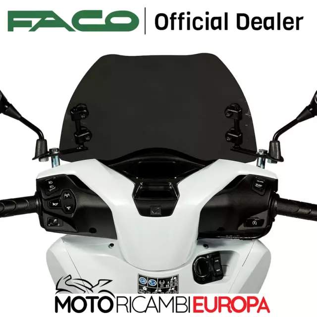 Spoiler Cupolino Faco Basso Sportivo Fume' Scuro Honda Sh 125-150 Ie Euro5 2020>