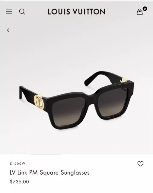 WOMEN'S LV LOUIS Vuitton Large Square Sunglasses £165.00 - PicClick UK