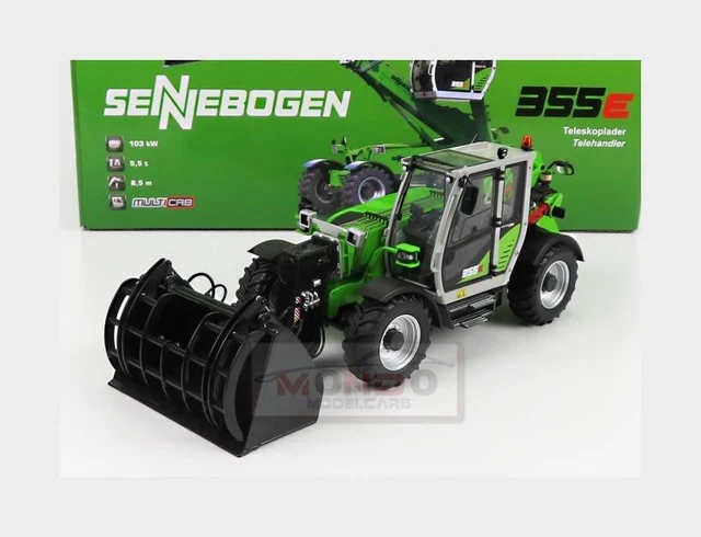Miniature Universal Hobbies 1/32, Remorque Plateau Fourragère Vanto Rouge Pour Tracteur Agricole
