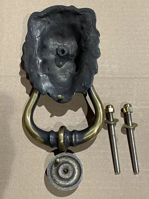 Brass Lion Head door knocker 3