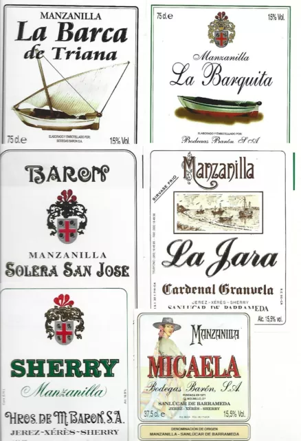 España Etiquetas de Vino Manzanilla Sanlúcar de Barrameda (FP-632)